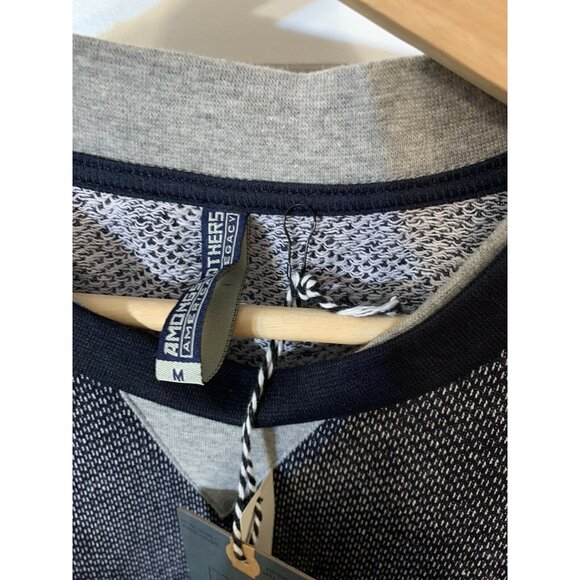 New Amongst Others American Legacy Men’s Sz M T-Shirt Blue Gray Textured Stretch - Picture 2 of 7